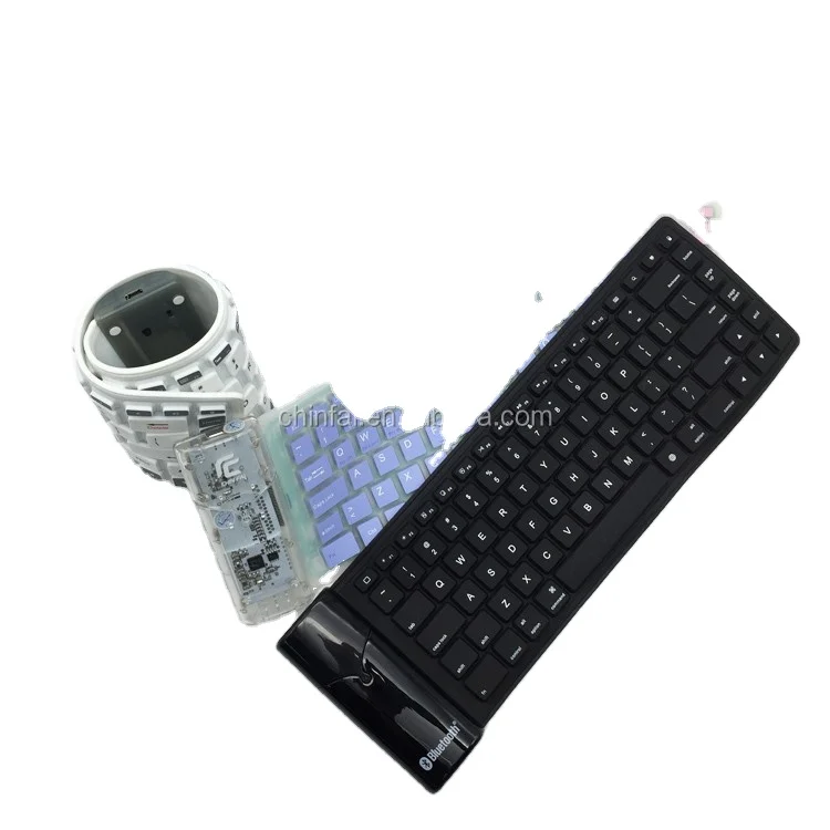 Collapsible Silicone Keyboard Waterproof Soft Supporting Customization Private Design Various Color