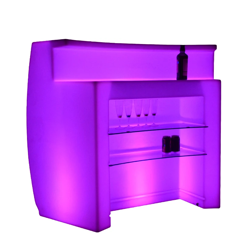 LED Illuminated Bar Counter Outdoor Bar Furniture