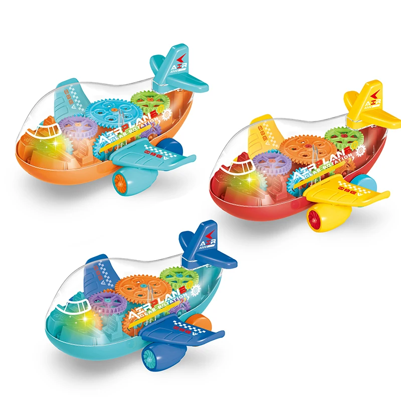 Transparent Plane Helicopter Airplane Musical Toys Electric Shell Chinook Gear Toy