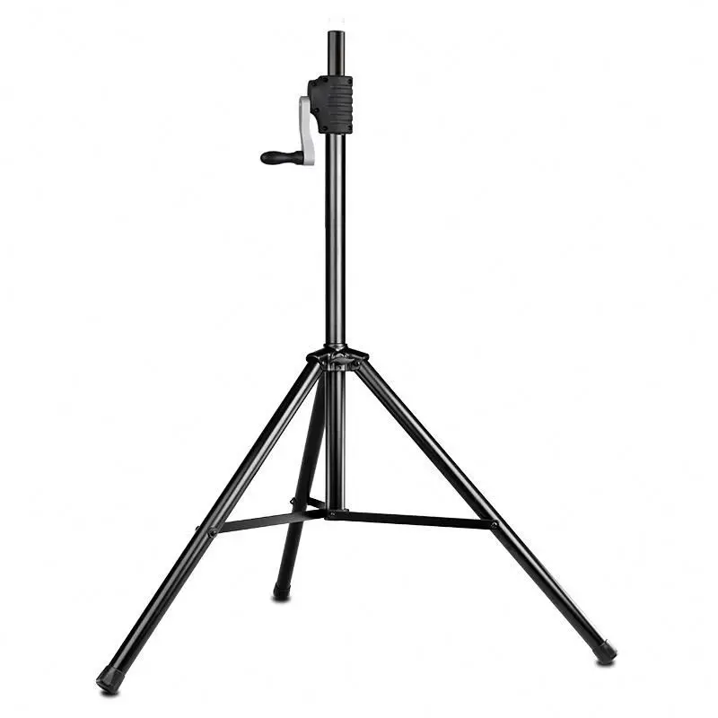 OEM Professional heavy duty black adjustable tripod crank speaker stand floor for 15 inch speaker