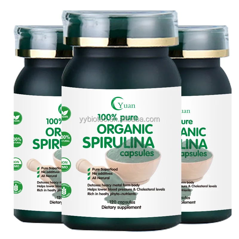Private label High Quality Supply Organic Spirulina Capsule for Regulation of Blood System