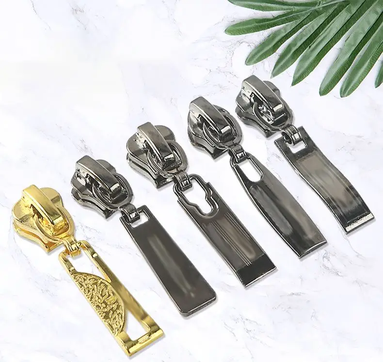 
Custom color No5 coil zipper use non lock zip runner with water drop puller 