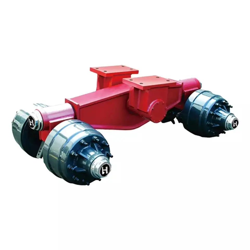 China Factory Price Trailer Spare Parts Semi Trailer Single Point Bogie Suspension with Two Axle