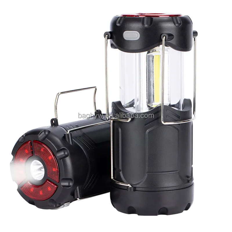 Outdoor 3 in 1 Survival SOS Portable Magnet Waterproof USB Telescopic Rechargeable Camping Tent LED Lantern Lamps Light