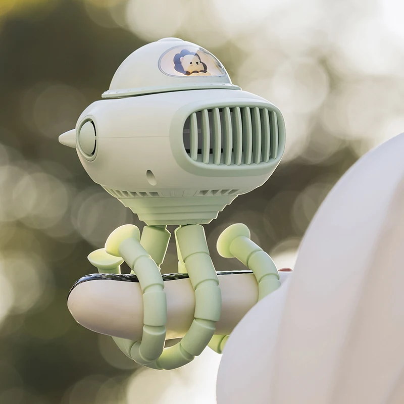 3 Speeds Rotatable Handheld Personal Flexible Tripod Clip On Fan Battery Operated Stroller Fan For Car Seat Crib Bike Treadmill