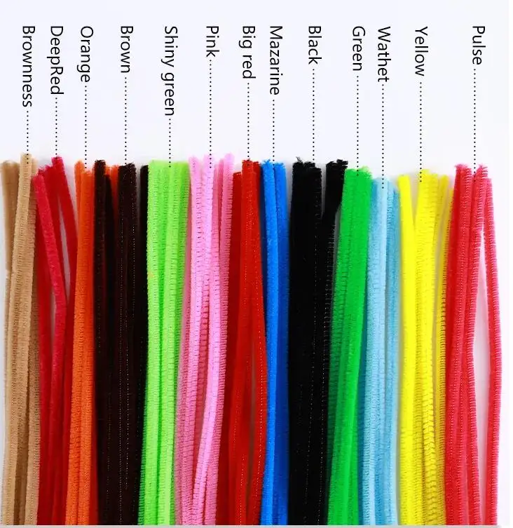 DIY Fuzzy Wire Chenille Handcraft Craft Chenille Stem Craft Pipe Cleaner Flower Bouquet Art Set Kit Crafts for Kids