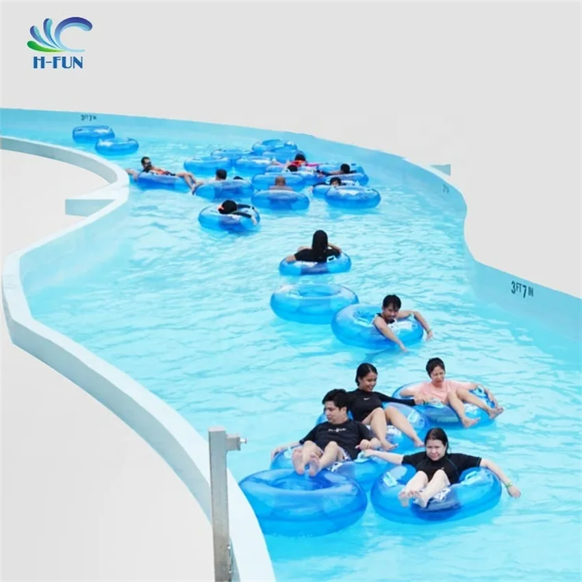 
inflatable water park lazy river pool float transparent clear single tube 