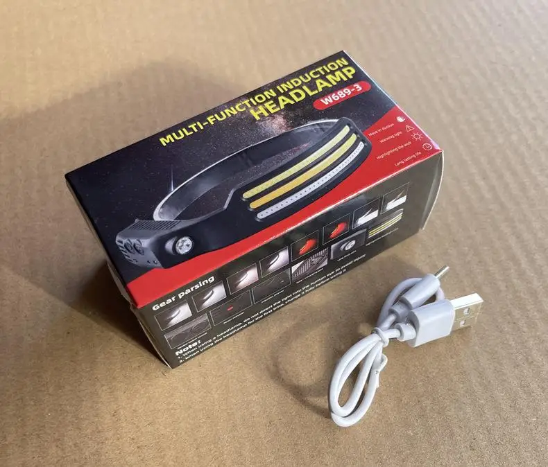 Headlamp Rechargeable 2PCS, 230 degrees Wide Beam Head Lamp LED with Motion Sensor, Waterproof Head Light Flashlight