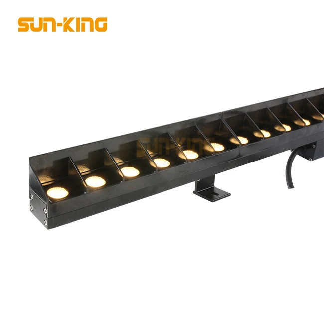 anti-dazzle 24VDC Dmx512 Control Aluminum Ip65 24W 36W building Outdoor facade Light RGBW Rgb Led Wall Washer with grille