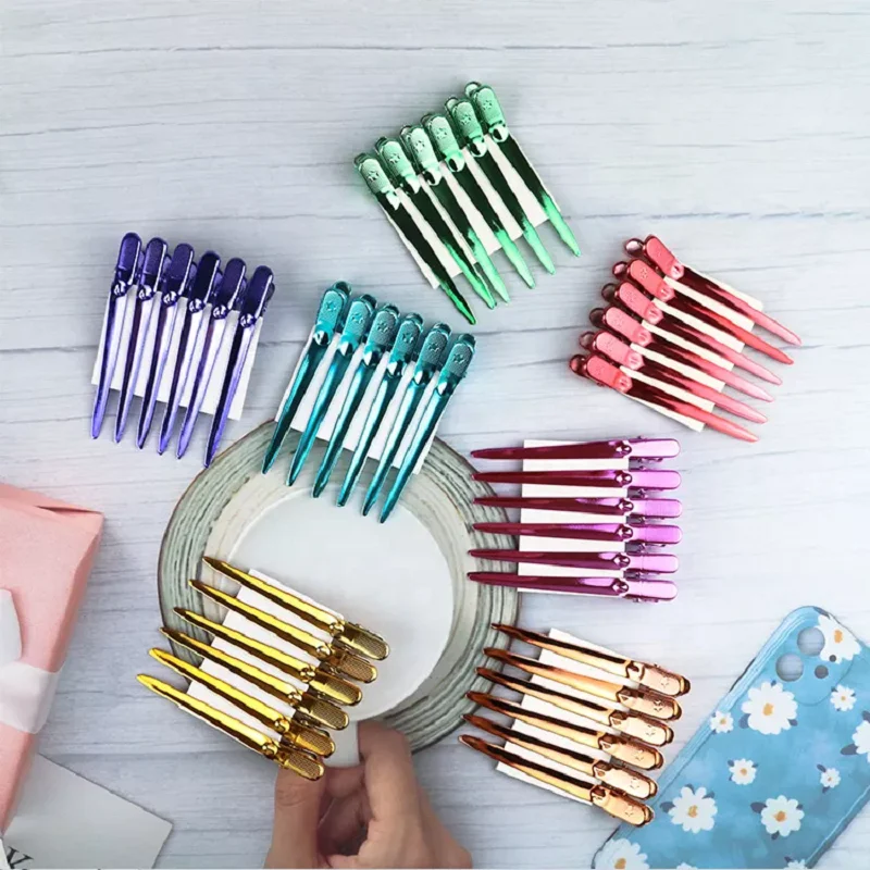 Professional Salon Stainless Hair Clips Rust-proof Metal Hairpin Colorful Hairdressing Barrettes Hair Styling Tools