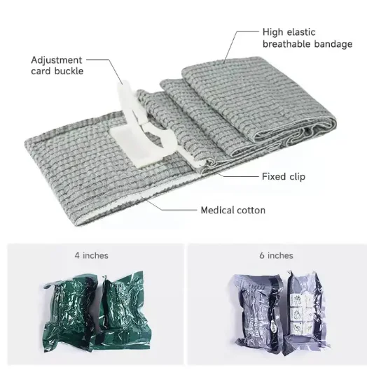 4 6 inch Elastic Israel Combat Tactical High Pressure First Aid Wound Emergency Trauma Dressing Israeli Bandage
