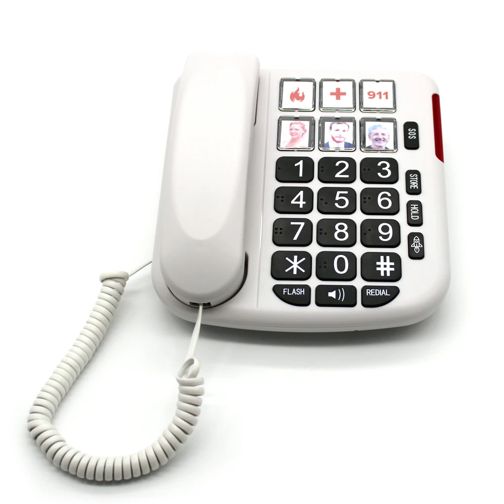 2022 New Model Big Buttons Telephone Basic Home Landline Phone for elderly