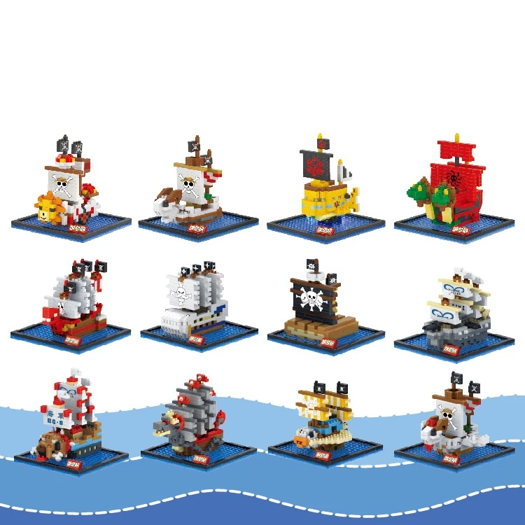 649-660 Pirate Ship diamond creative Decoration Building Block Plastic Toy gift for kids girls boys