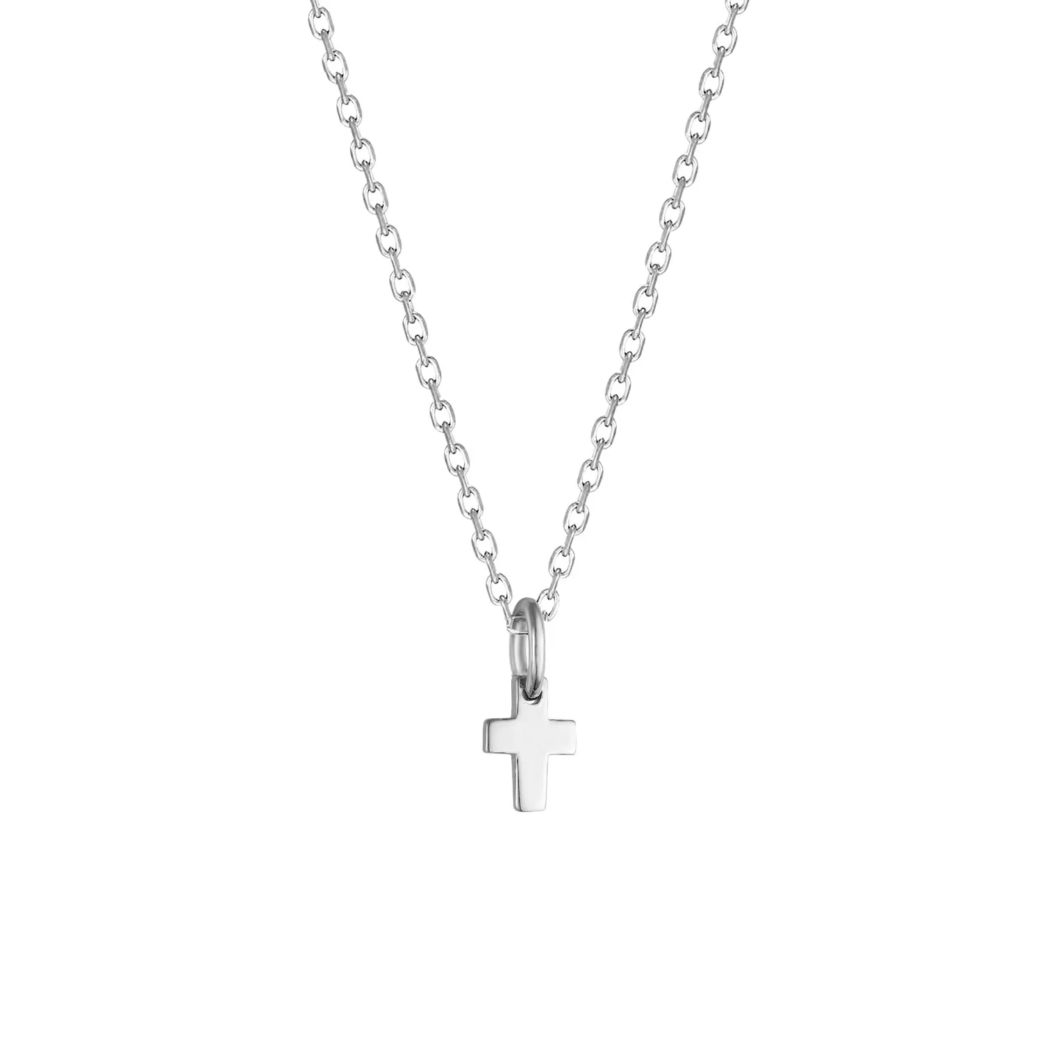Mini Cross Charm Necklace Fashion Simple Stainless Steel 18k Gold Cross Pendant For Women