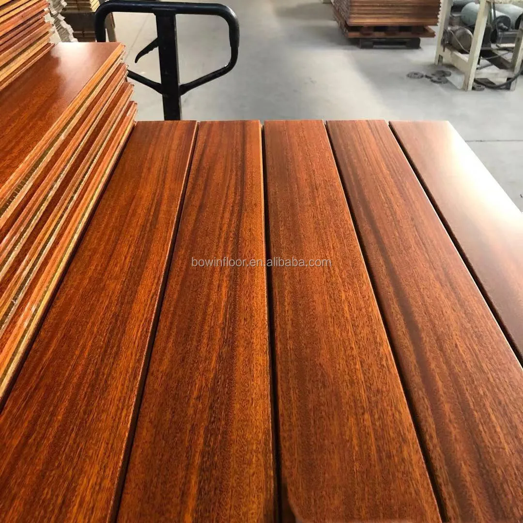Nature UV finish high janka hardness iroko solid wood flooring teak hardwood flooring