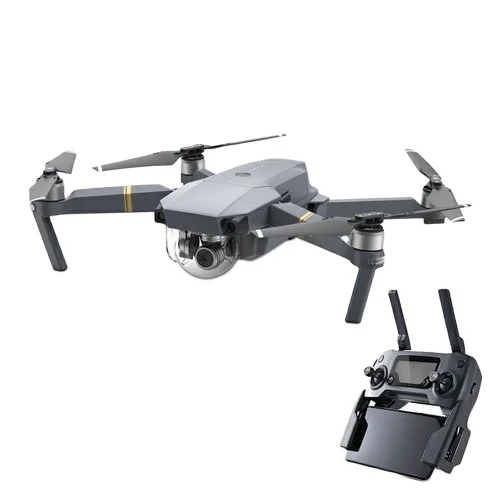 
D-DJI- Mavic Pro 4K Quadcopter with Remote Controller, 2 Batteries, with 1-Year Warranty - Gray 