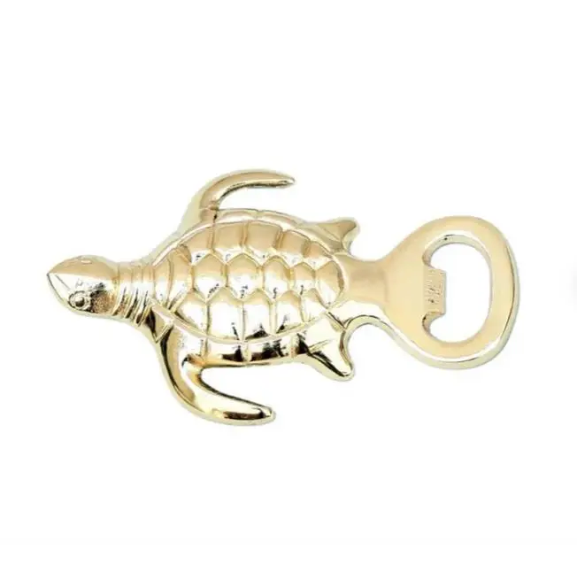 Manufacture Gold Turtle Crocodile Feather Household Kitchen Bar Beer Metal Novelty Magnet Bottle Cap Opener Magnetic