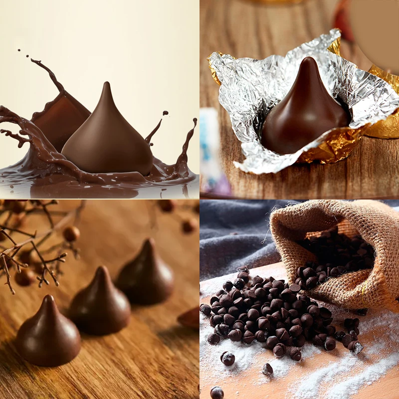 Chocolate chips coca drop button servo depositing production line chocolate making moulding machine