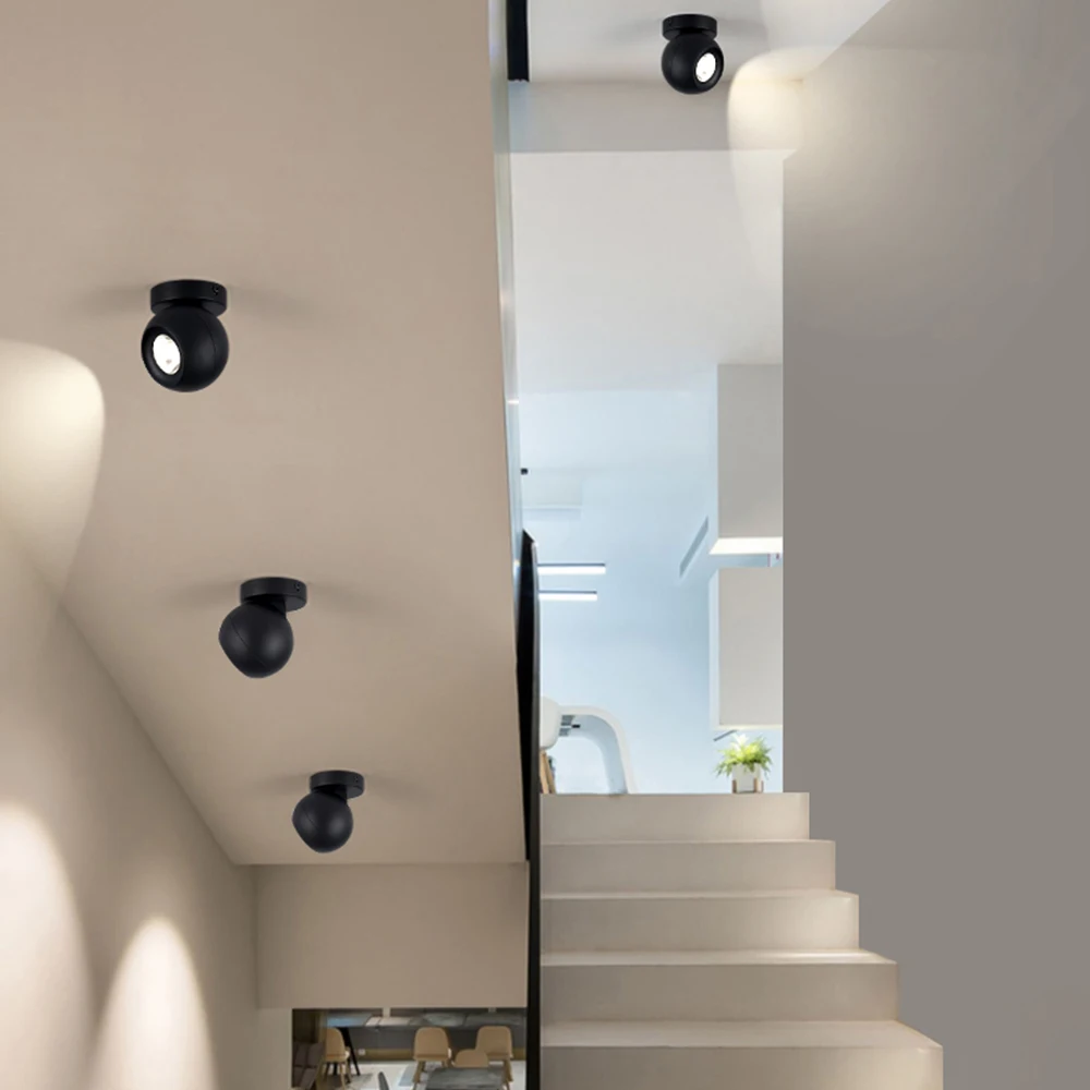 ERDU Wholesale Price Indoor Lighting Surface Mounted Led Downlight 7w 12w Led Ball Cob Spotlight