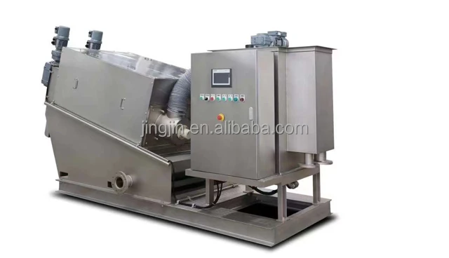 JingJin high efficiency screw press sludge dewatering solid-liquid separation equipment for water-oil mixture treatment