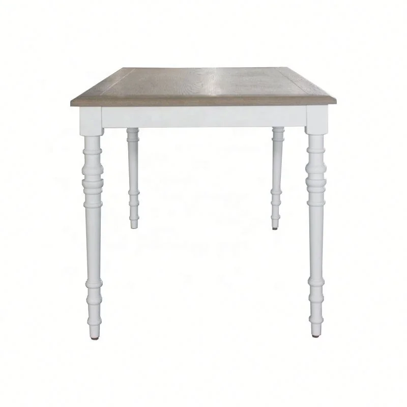 D1615-160 French Style Home Furniture Rectangular Wood Solid Oak/Birch Kitchen Dining Table