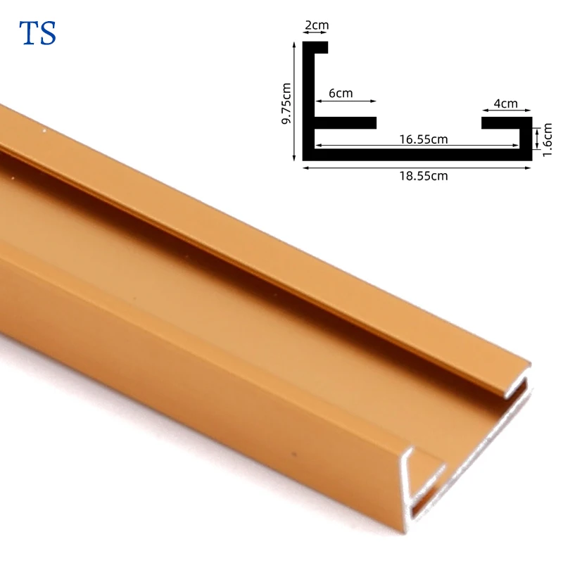 Aluminum Alloy Frame Line the Metal Wiredrawing Advertising Posters Edge Profile Manufacturers Selling License Mirror
