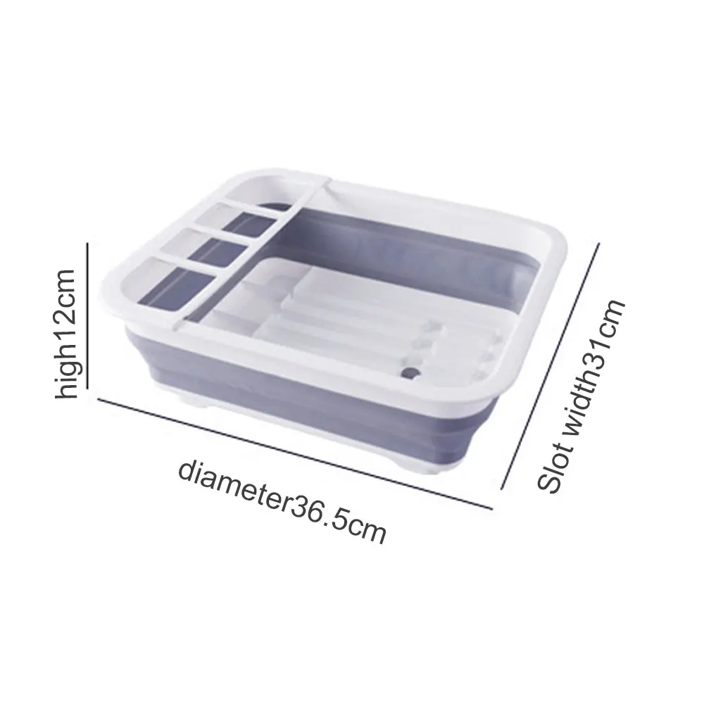 Многоразовый складной ситечко для мытья, силиконовый Слив для продуктов, складной дуршлаг