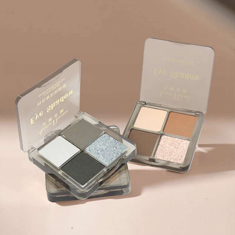 4 цвета в 1 палитра теней для век