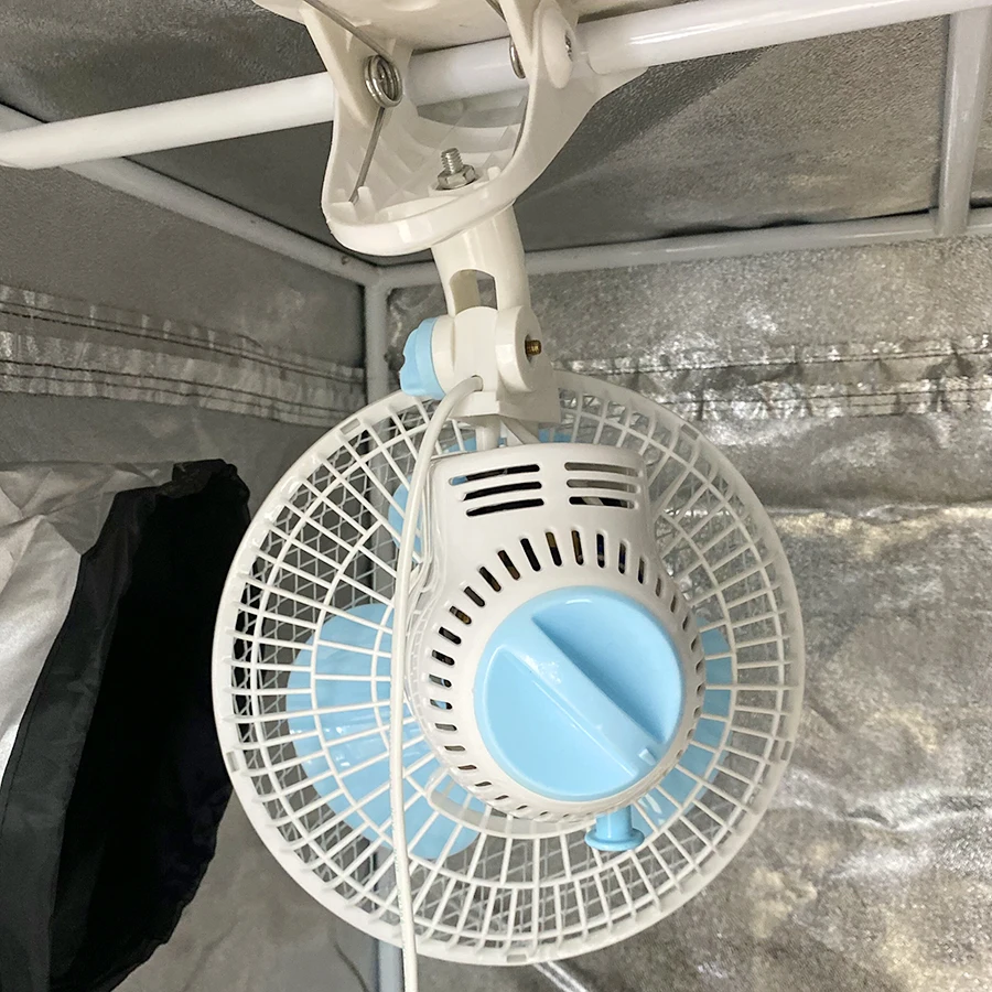 Sunshien Garden Customized Logo Mini Indoor Grow Tent Auto Oscillating Circulating Clip On Small Fan