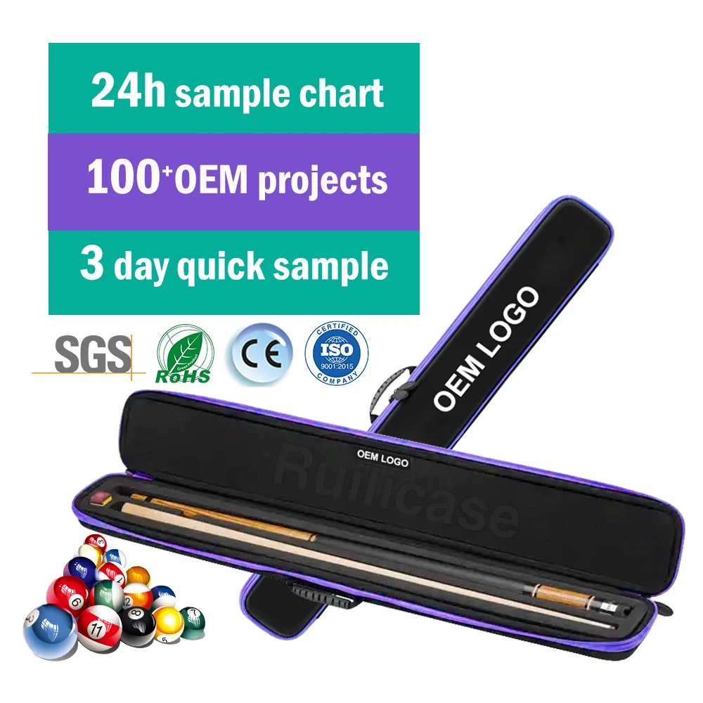RLSOCO Factory Custom waterproof Eva Pool Cue Billiard Stick Eva Case  For Accessories Billiard Snooker Cue