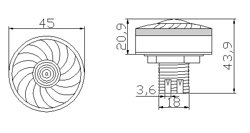 amusement lamp lights 45mm pixel 9leds smd5050 fairground turbo led cabochon E14