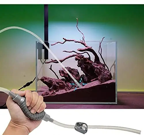 10 Gallon Fish Tank Cleaner and Aquarium Water Changer Siphon with a Thinner Water Tubing for Cleaning Small Fish Tanks