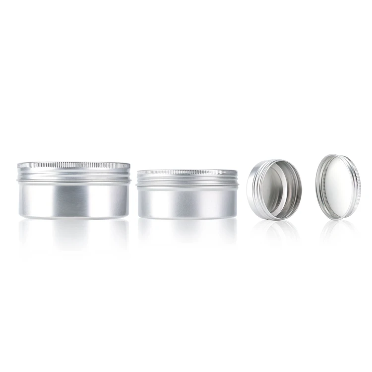 Luxury 5g 10g 150g 200 g sliver black purple skin care cream container round metal aluminum tin can cosmetic jar