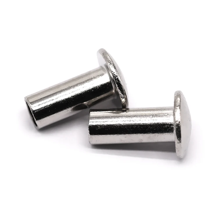Wholesale high hardness round head steel half pipe rivet for industrial machinery
