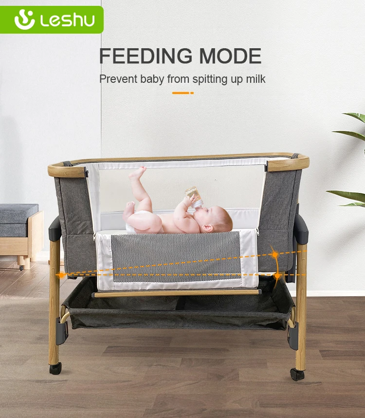 Modern Baby Crib Cot Next To Me Baby Bed Crib Luxury New Born Bedside Sleeper Bassinet Cheap Baby Crib for 0-12 Months