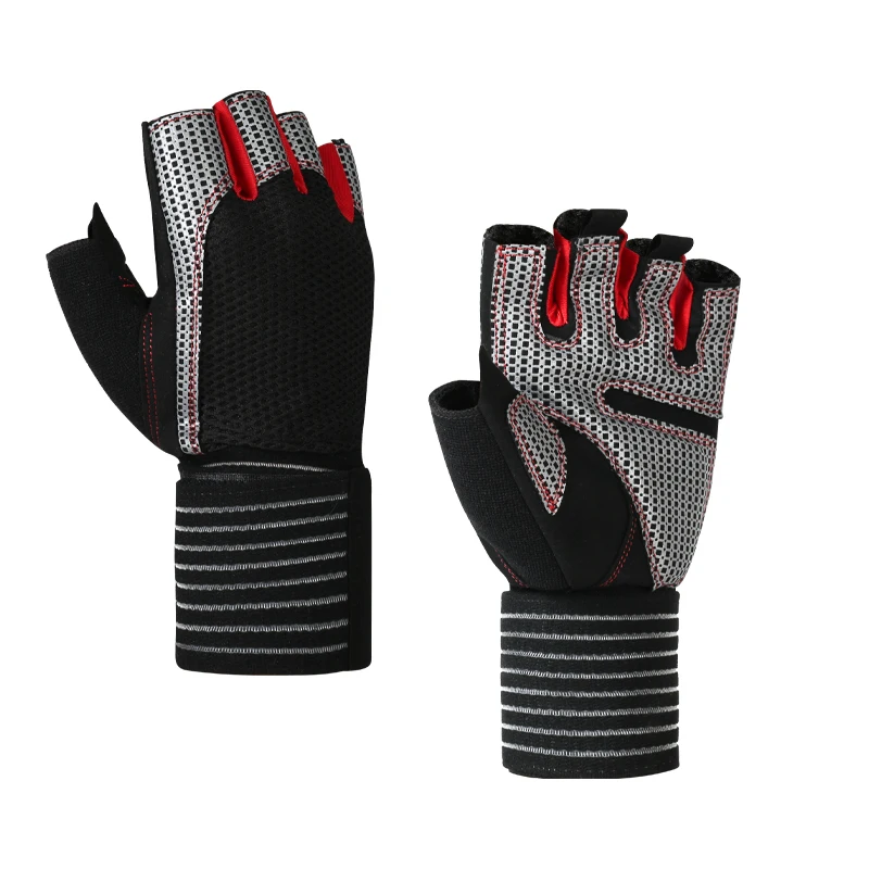All Gym design Weightlifting leather gloves Customize Stylish weightlifting gloves with wrist support
