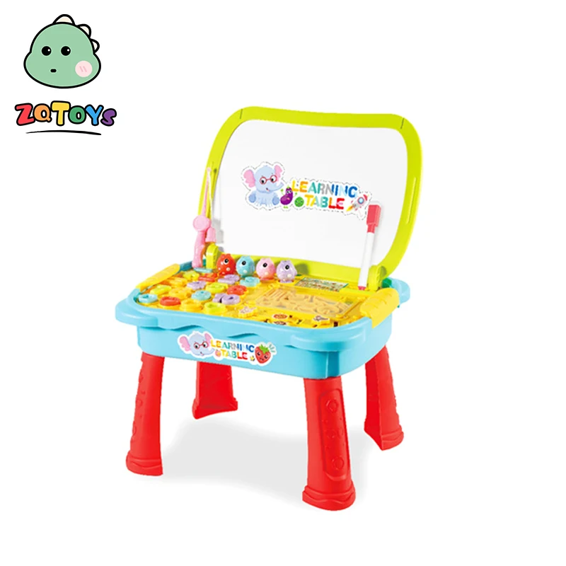 Zhiqu Toys baby multi-functional desk 1-3 years old baby early education study table toys Enlightenment learning toy