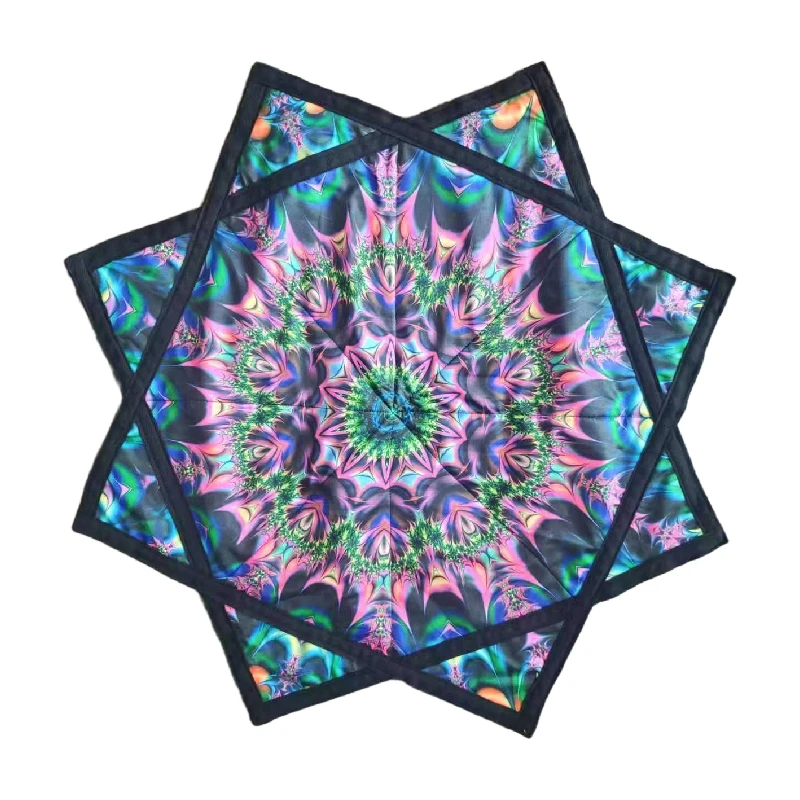 Flow Star Toy Double-side Print Customized Spin Uv Dapostar With Led Handkerchief Flyper For Fun