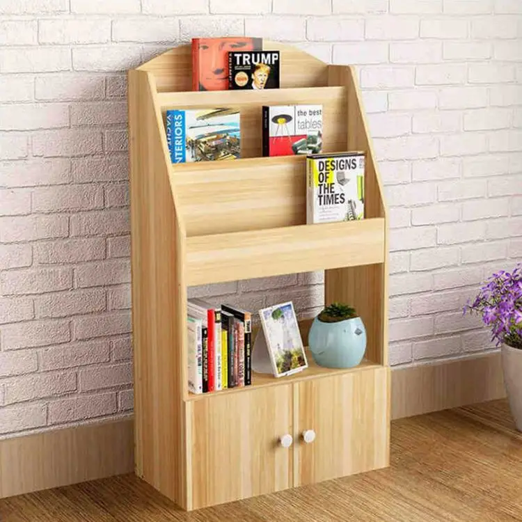 YQ JENMW 2023 New Design Magazine Newspaper Rack Bookshelf With Door