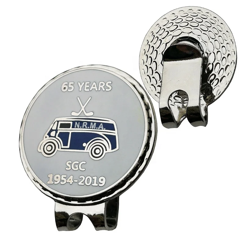 Custom cheap ball marker metal magnetic hat clips golf hat clips, golf gift set