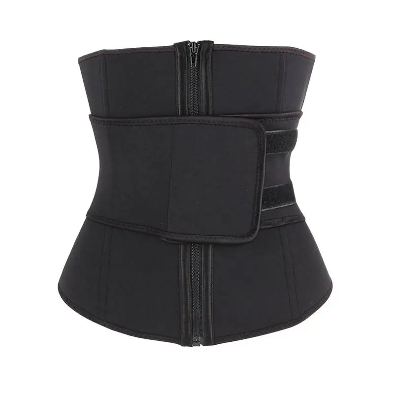 Custom Logo wholesale Waist Cincher Body Shaper Hook And Zip 7 Steel Bones Neoprene Waist Trainer Corset Zipper For Women