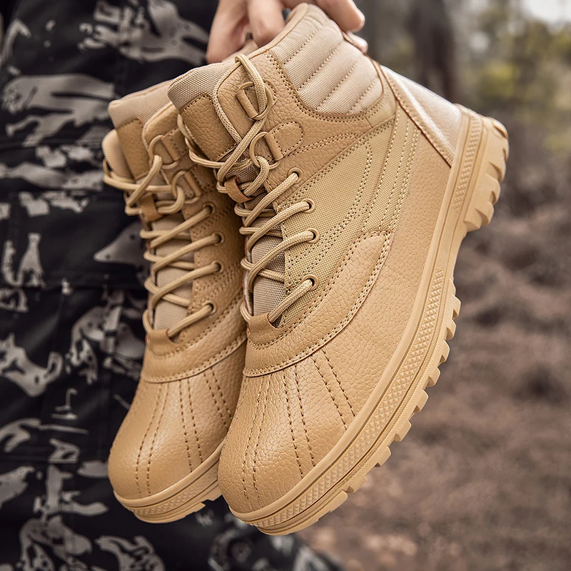 Leather breathable non-slip foot protection lightweight training boots army boots for man