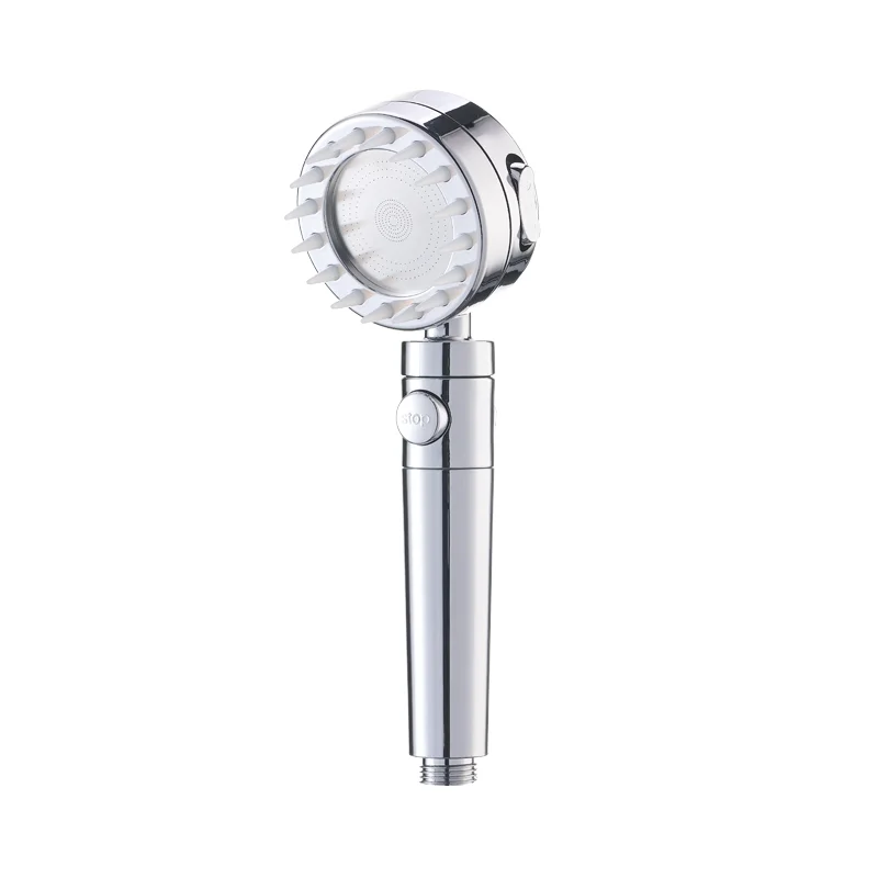 3 Function Water Filter Shower Water Saving High Pressure With Stop Button Brush Wholesale Shower Heads