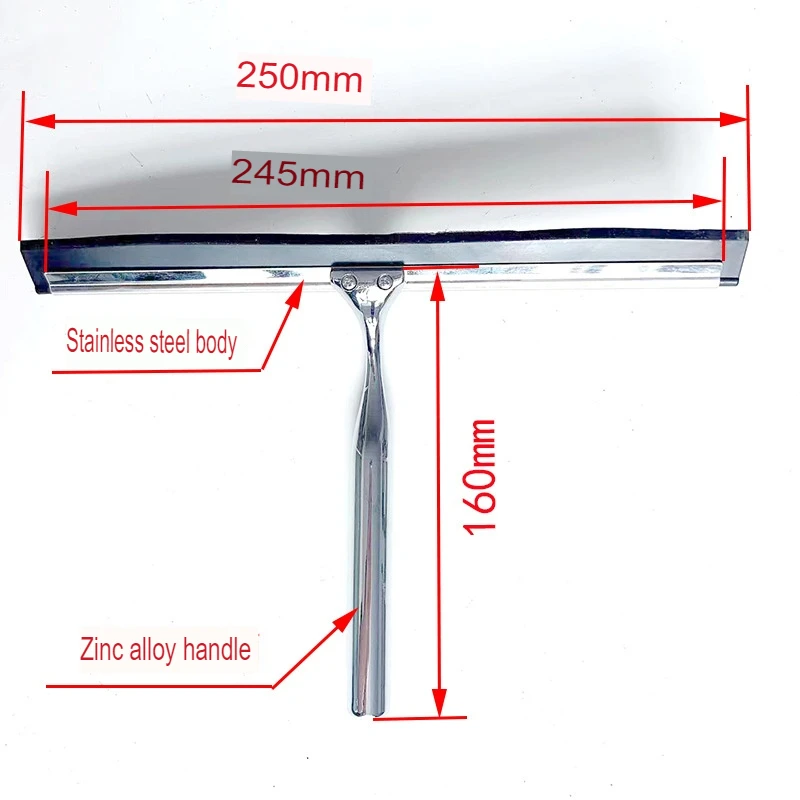 High Quality Zinc Alloy Glass Window Squeegee Quality Rubber Cleaner Tools