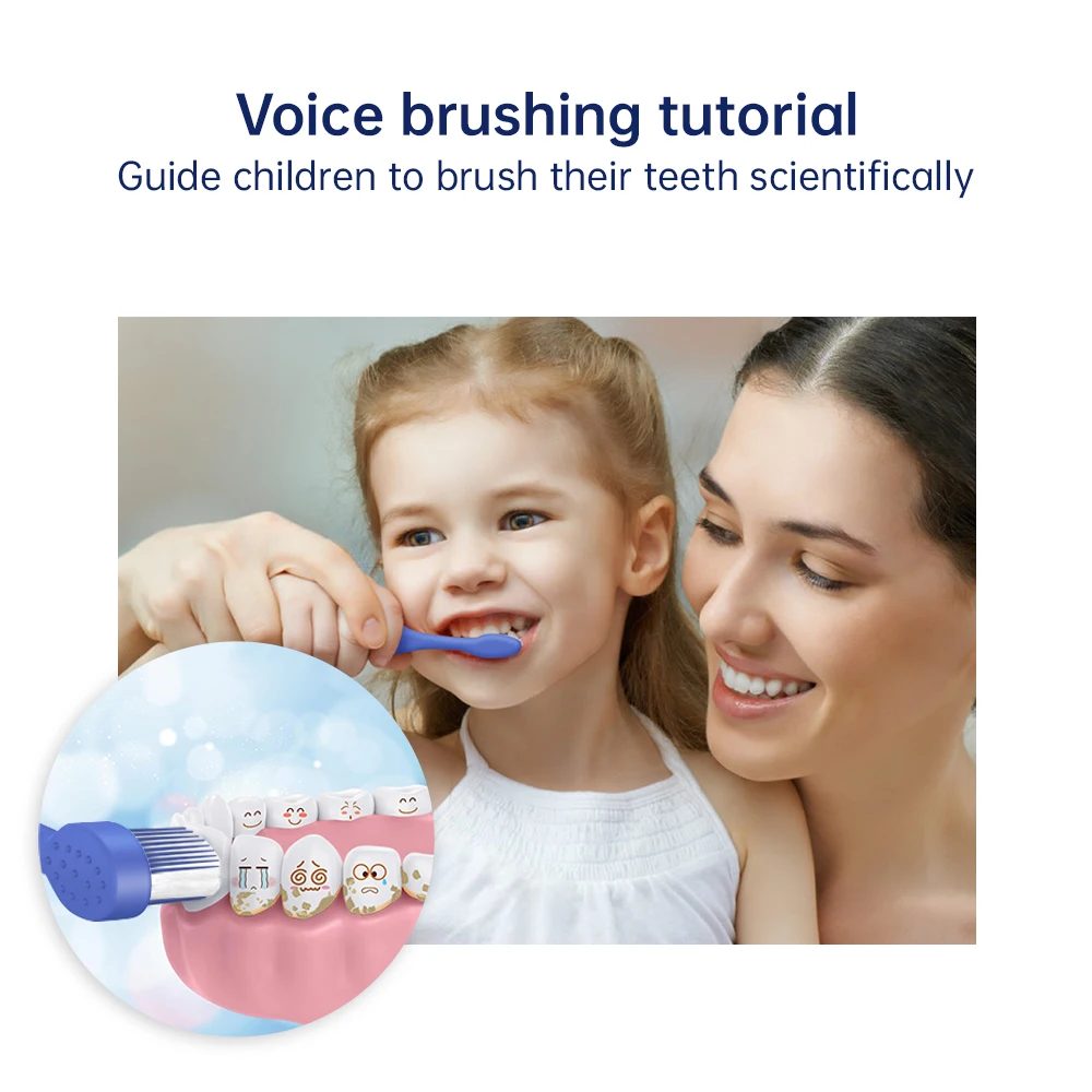 Custom Smart Eco Sonic OEM Sonic Rechargeable Best Seller Dentist Recommend Children Kids Electric Toothbrush With Timer