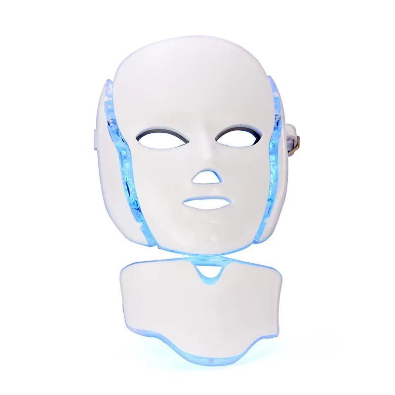 7 Colors Led Facial Mask Led Korean Photon Therapy  Machine Anti Wrinkles And Acne Neck Firming Tool