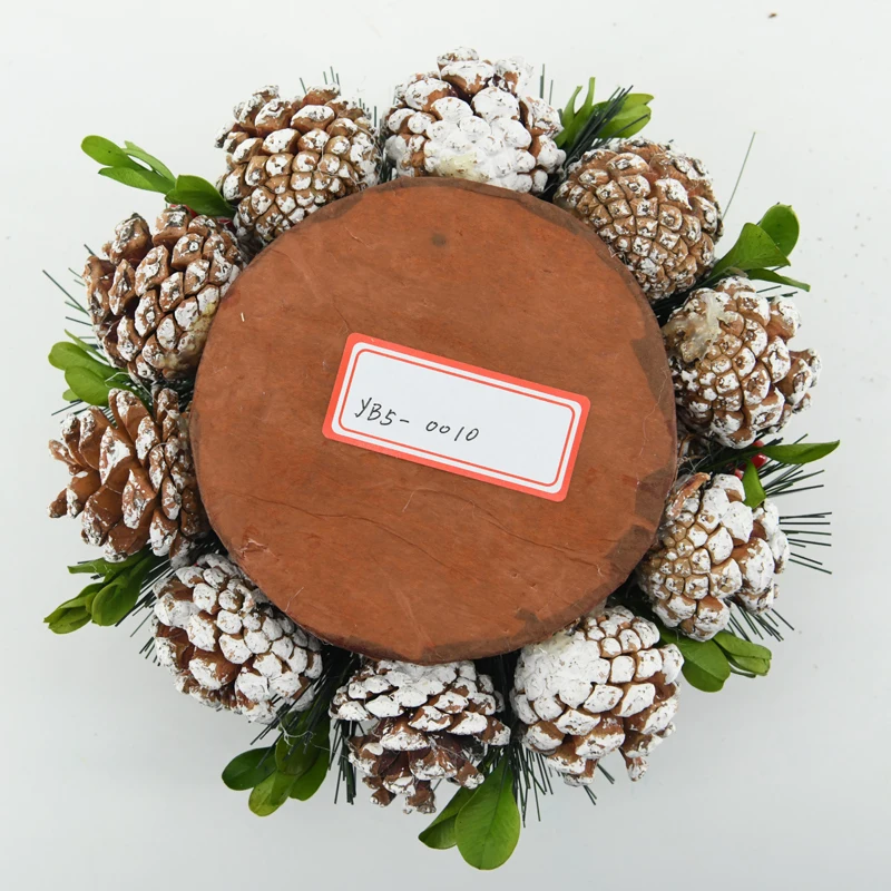 Продажа высококачественных подсвечников в форме венка из коричневой сосны для фестивалей