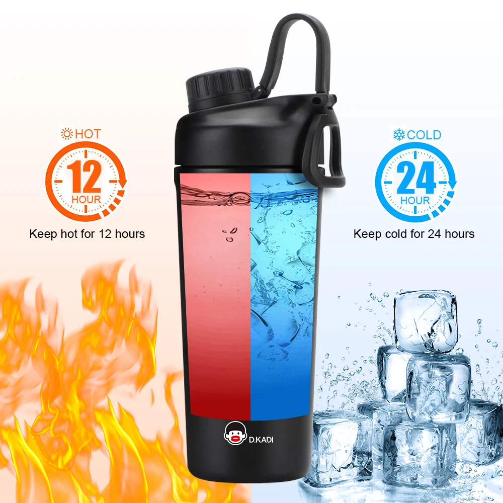 Hot Selling 590ML/820ML Shaker Customized Double Wall Stainless Steel Vacuum Insulated Shaker Sport Water Bottle