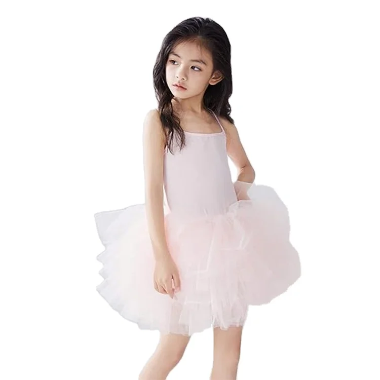 New Summer girl ballet tutu dress Sleeveless Square Neck Kids children ballet dress