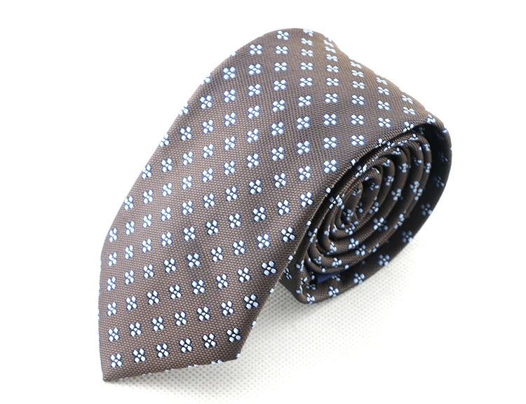 Fashion Men Ties Dots Printed Jacquard Woven Formal Business Men Necktie